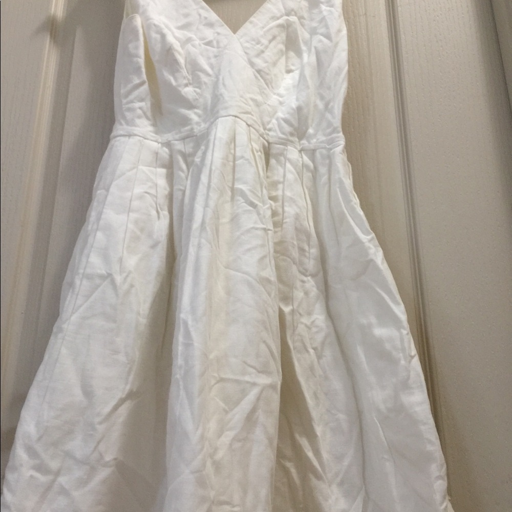 J. Crew V-neck White Dress